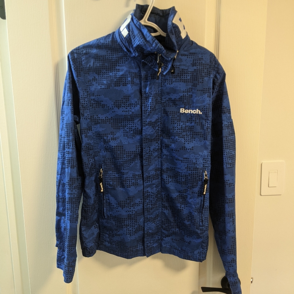 Men Blue and dark grey bench windbreaker (small)